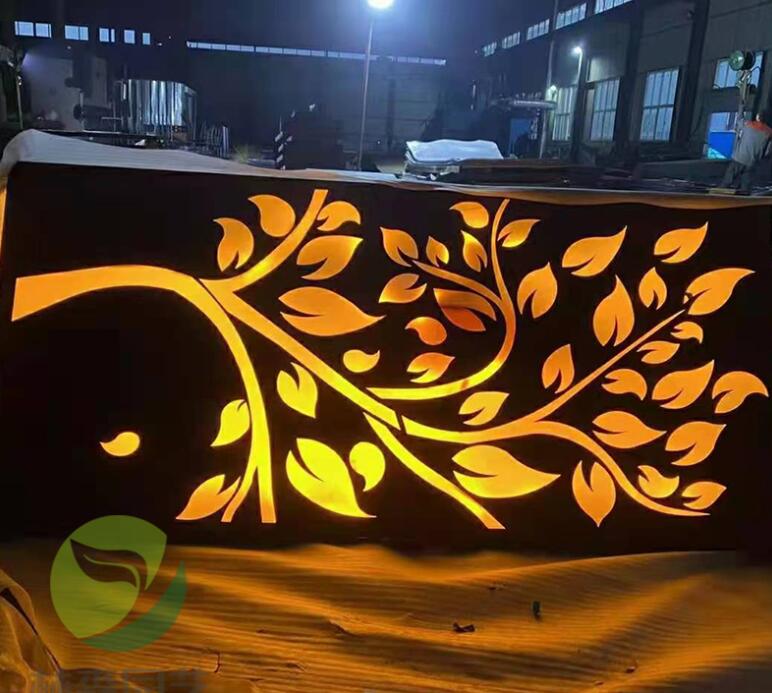 天心耐候钢板灯箱