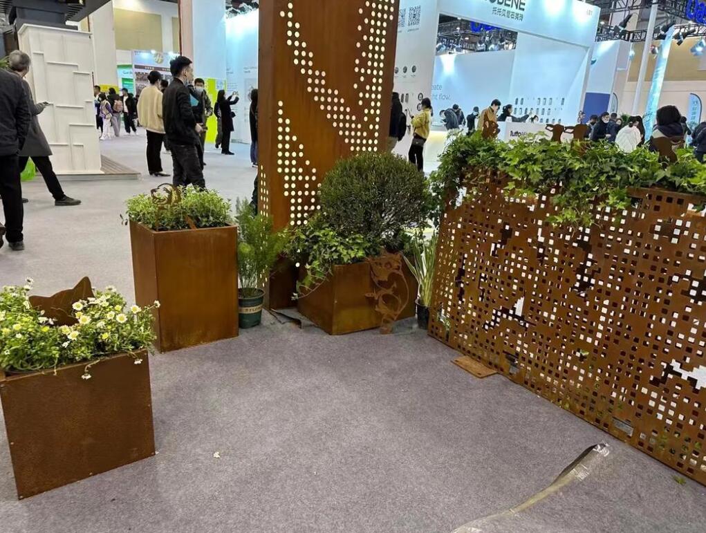 天心耐候钢花箱